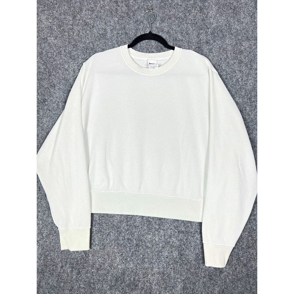 Nike Dri-FIT Men's White Crewneck Training Sweatshirt 2XL DH2085-100
